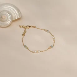 ADIRA MORGANITE PEARL GOLDEN BRACELET