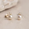 Agatha Pearl Massiv Guld Ørering - Sisi Copenhagen