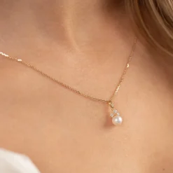 AGATHA PEARL SOLID GOLD PENDANT