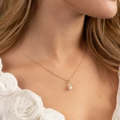 AGATHA PEARL SOLID GOLD PENDANT