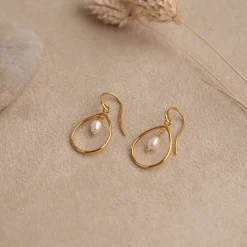 ALEXANDRA PEARL GOLDEN EARRING - Sisi Copenhagen