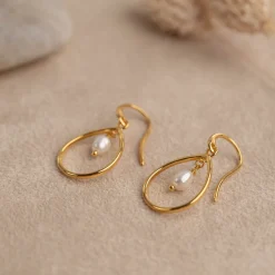 ALEXANDRA PEARL GOLDEN EARRING - Sisi Copenhagen
