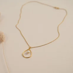 ALEXANDRA PEARL GOLDEN PENDANT - Sisi Copenhagen