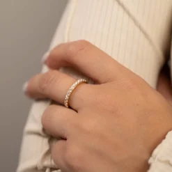 ALICE CRYSTAL GOLDEN RING - Sisi Copenhagen