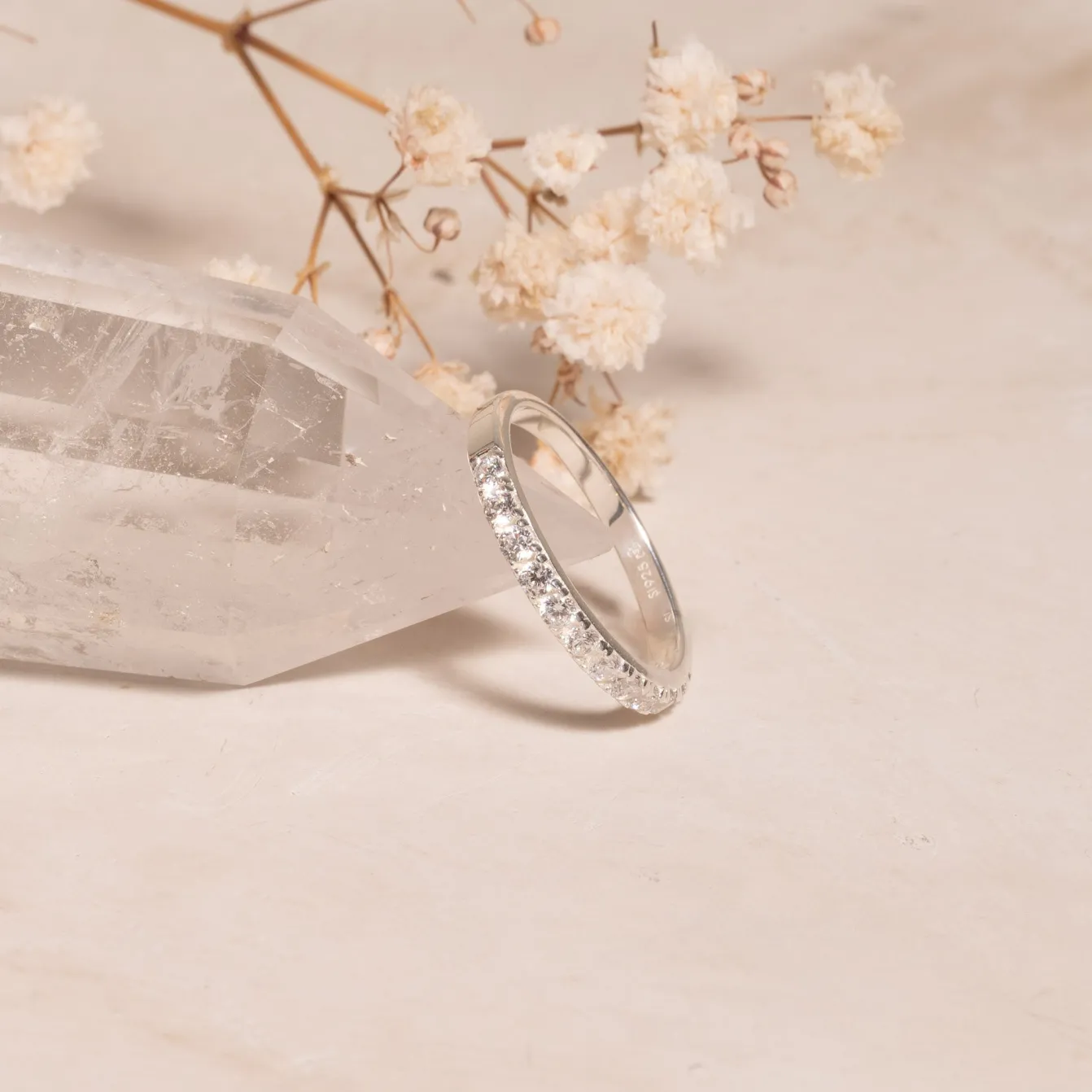 ALICE CRYSTAL SILVER RING - Sisi Copenhagen