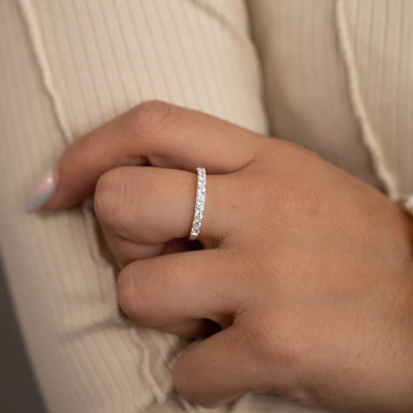 ALICE CRYSTAL SILVER RING - Sisi Copenhagen