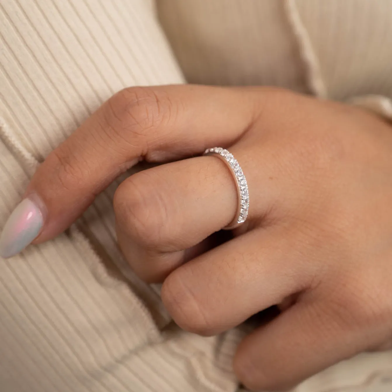 ALICE CRYSTAL SILVER RING - Sisi Copenhagen