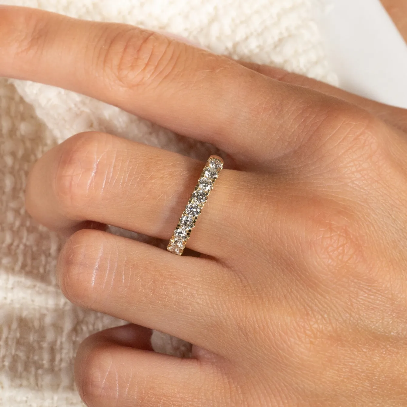 ALLIANCE DIAMOND RING - 1.0ct - YG