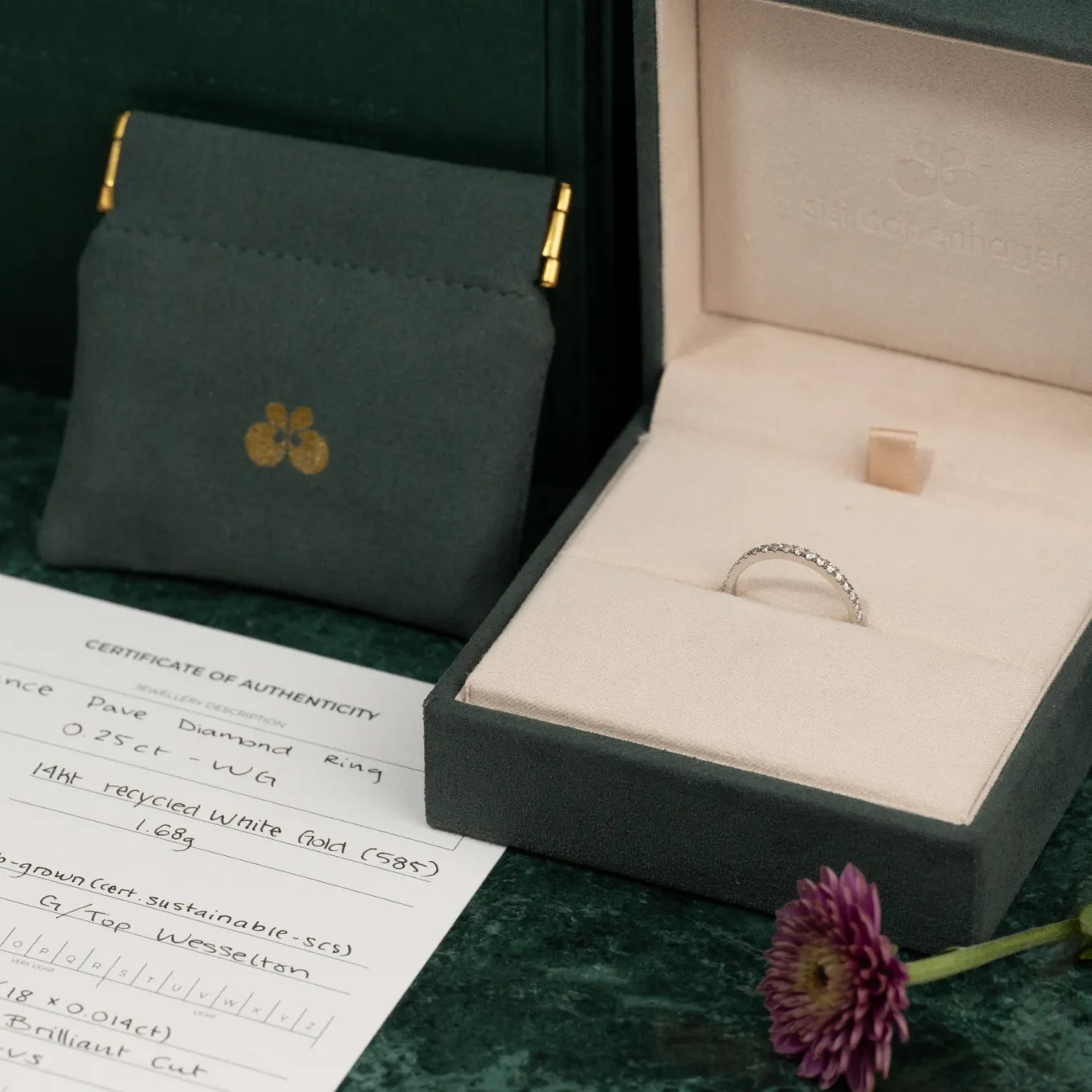 ALLIANCE DIAMOND RING - 0.25ct - WG