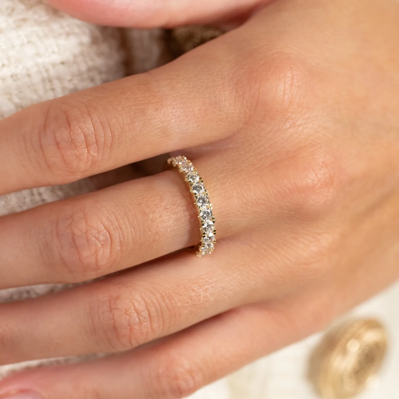 ALLIANCE DIAMOND RING - 1.0ct - YG