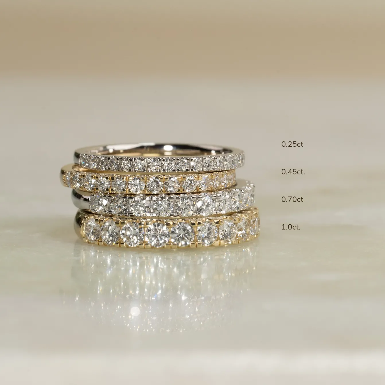 ALLIANCE DIAMOND RING - 1.0ct - YG