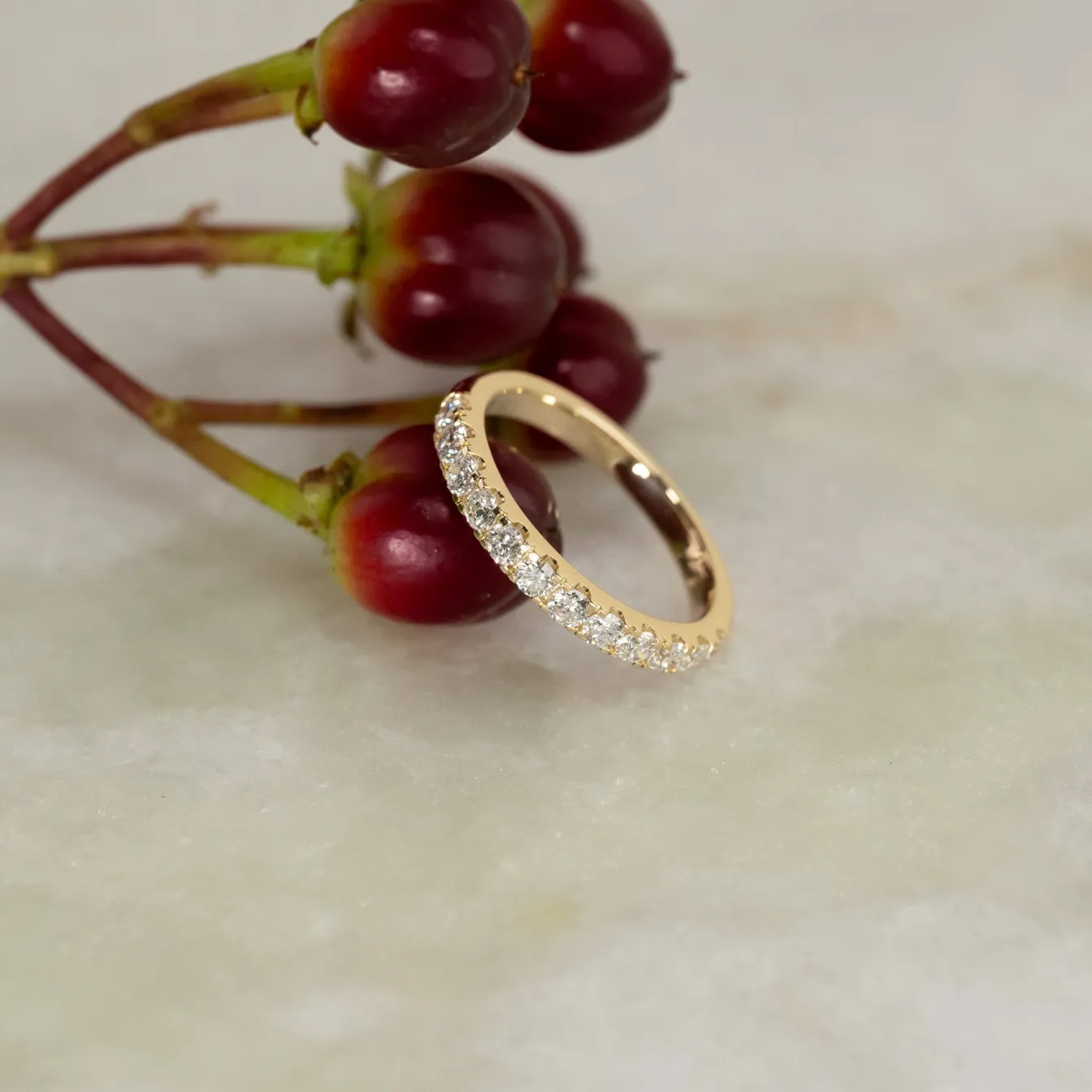 ALLIANCE DIAMOND RING - 0.7ct - YG