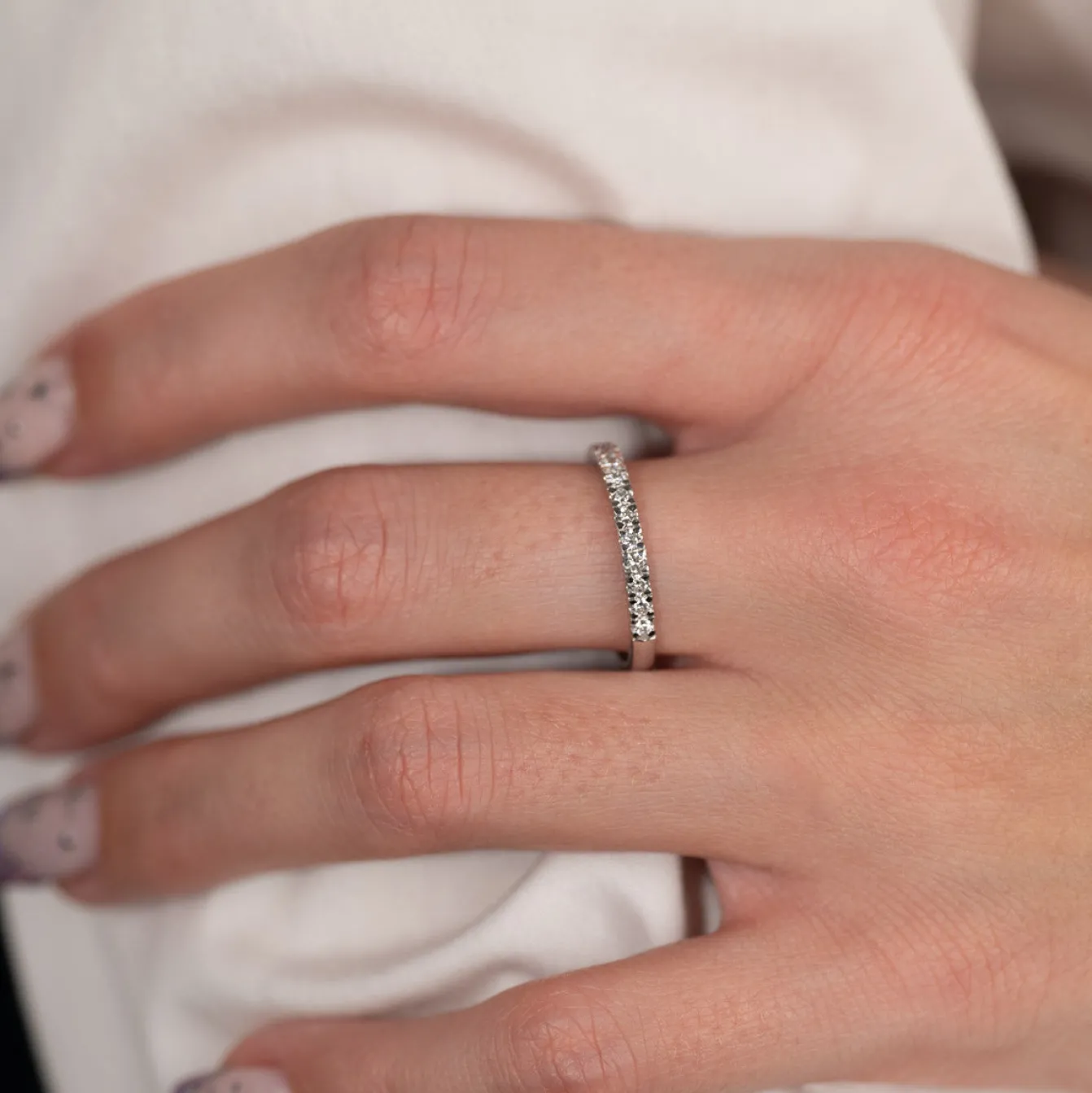 ALLIANCE DIAMOND RING - 0.45ct - WG