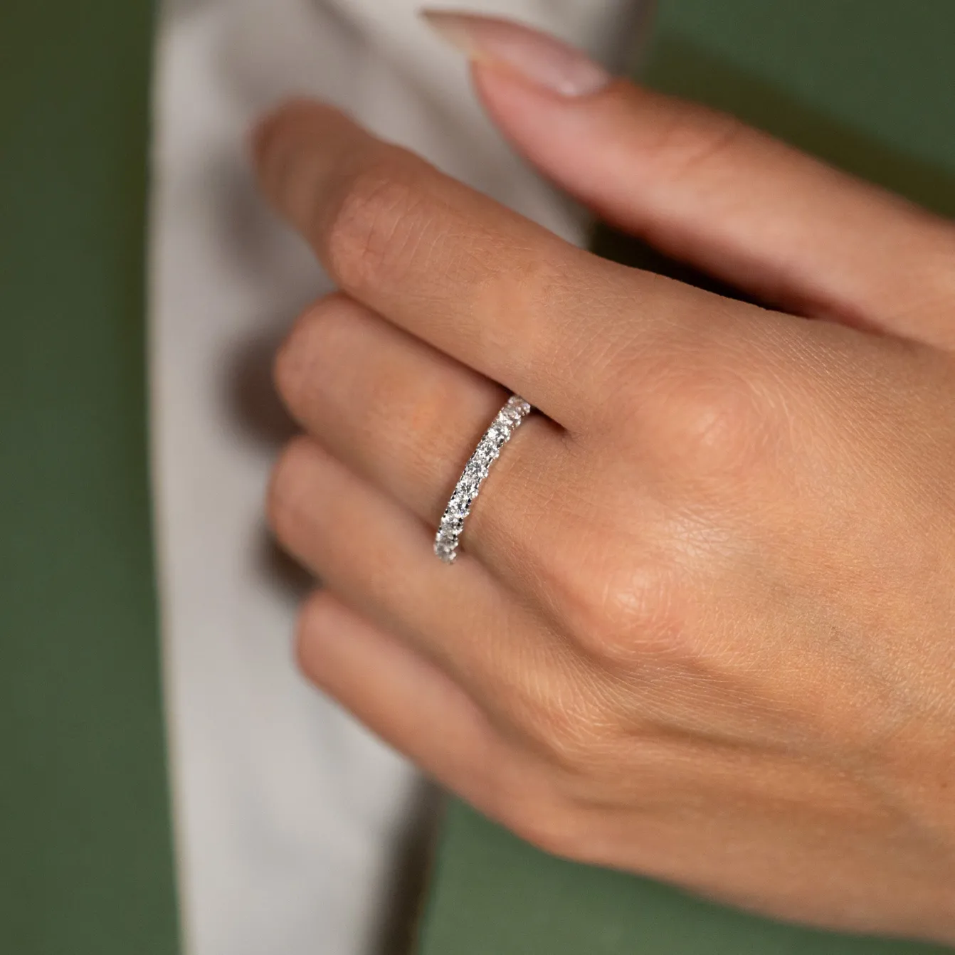ALLIANCE DIAMOND RING - 0.7ct - WG