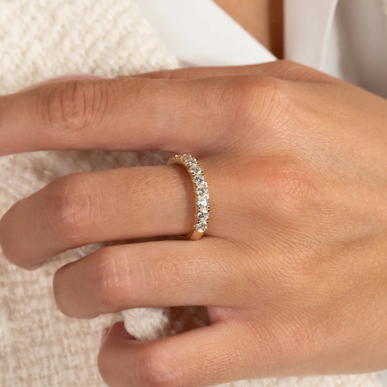 ALLIANCE DIAMOND RING - 1.0ct - YG