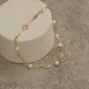 ALMA PEARL MEDIUM SOLID GOLD BRACELET