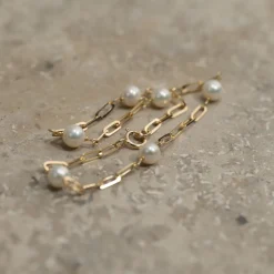ALMA PEARL MEDIUM SOLID GOLD BRACELET