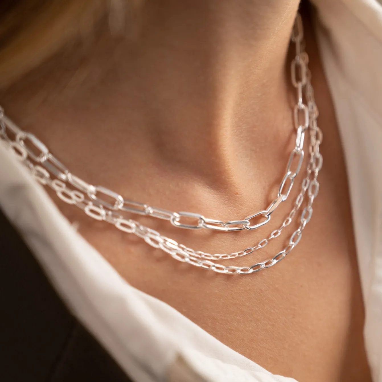 ALMA SMALL LINK SILVER CHAIN - Sisi Copenhagen