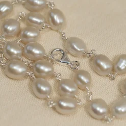 ALVA PEARL SILVER NECKLACE