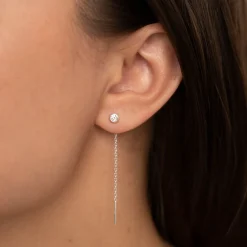 AMANDA CRYSTAL SILVER EARRING - Sisi Copenhagen