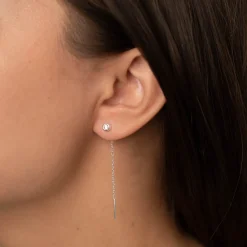 AMANDA CRYSTAL SILVER EARRING - Sisi Copenhagen