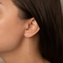 AMANDA CRYSTAL SILVER EARRING - Sisi Copenhagen