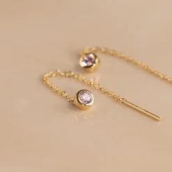 AMANDA PINK GOLDEN EARRING - Sisi Copenhagen
