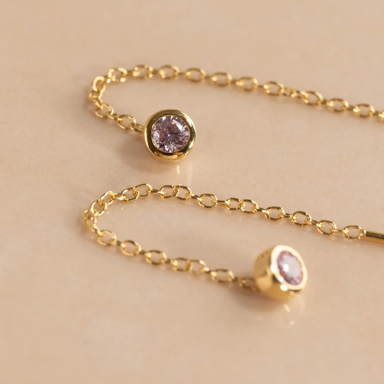 AMANDA PINK GOLDEN EARRING - Sisi Copenhagen