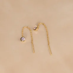 AMANDA PINK GOLDEN EARRING - Sisi Copenhagen