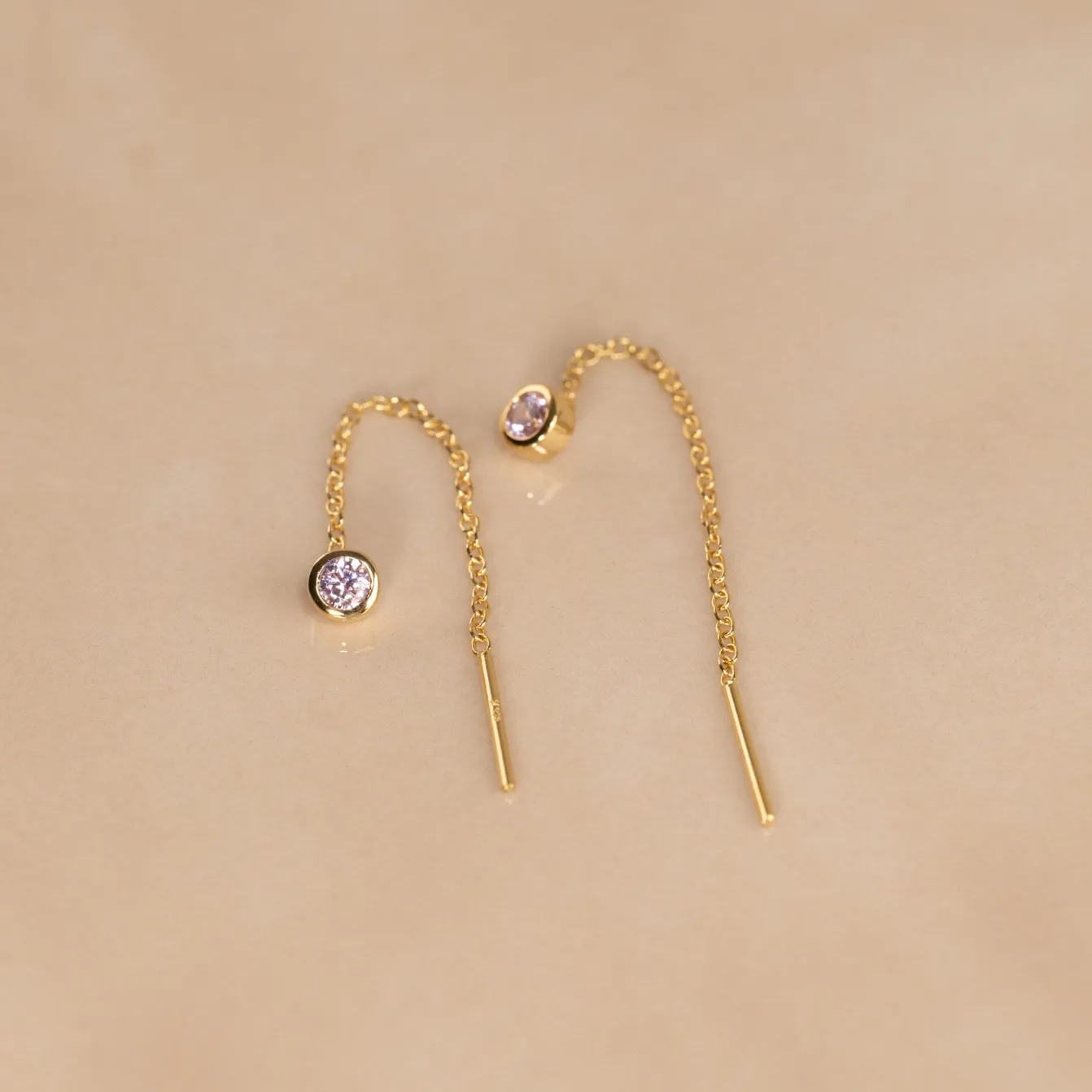AMANDA PINK GOLDEN EARRING - Sisi Copenhagen