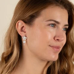 ANEMONE PEARL SILVER EARRING