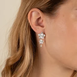 ANEMONE PEARL SILVER EARRING