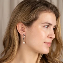 ANJA PEARL SILVER EARRING