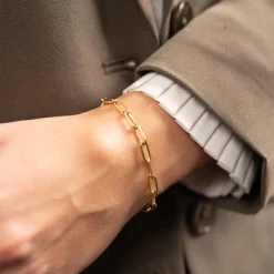 Armbånd i forgyldt sølv | Alma large link kæde | Sisi Copenhagen