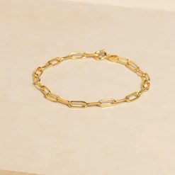 Armbånd i forgyldt sølv | Alma large link kæde | Sisi Copenhagen