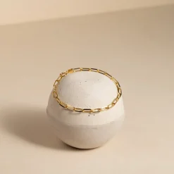 Armbånd i forgyldt sølv | Alma large link kæde | Sisi Copenhagen