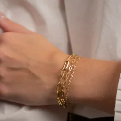 Armbånd i forgyldt sølv | Alma large link kæde | Sisi Copenhagen