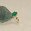ATHENA GREEN AGATE GOLDEN RING