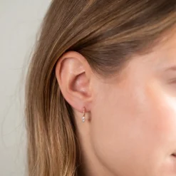 AUDREY PEARL SOLID GOLD EARRING - Sisi Copenhagen