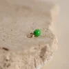 AURA GREEN GOLDEN EARRING CHARM