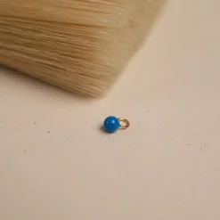 AURA MARINE BLUE GOLDEN EARRING CHARM
