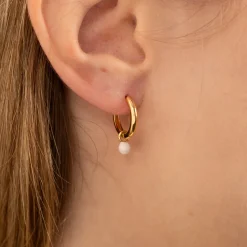 AURA PALE ROSE GOLDEN EARRING CHARM - Sisi Copenhagen