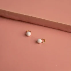 AURA PALE ROSE GOLDEN EARRING CHARM - Sisi Copenhagen