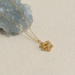 AURELIA BLUE TOPAZ GOLDEN PENDANT