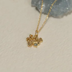 AURELIA BLUE TOPAZ GOLDEN PENDANT
