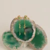 AURELIA GREEN AGATE GOLDEN EARRING