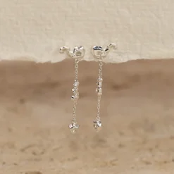 AURELIA MOONSTONE SILVER EARRING