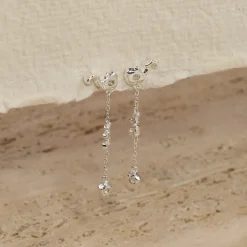 AURELIA MOONSTONE SILVER EARRING