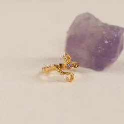 AURELIA PURPLE AMETHYST GOLDEN RING