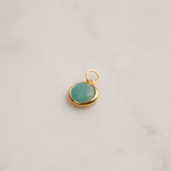 AVA AMAZONITE GOLDEN PENDANT - Sisi Copenhagen